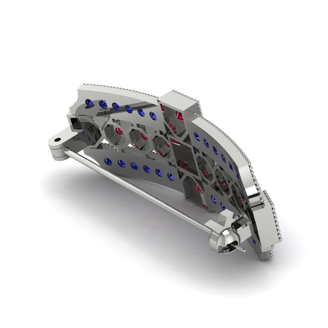 Ruby Antique Elegance Brooch - Alondra No. 72