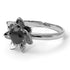 Lotus Flower Solitaire Black Diamond Ring - Lotus no. 9