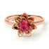 Lotus Flower Solitaire Ruby Ring - Lotus no. 11