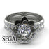 Wedding band for Lotus Flower Bridal Set Diamond ring - Lotus no. 3000