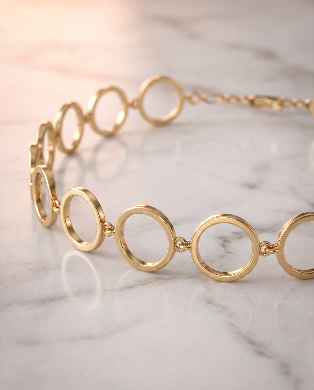 Round Gold Bracelet - Louisa No. 1