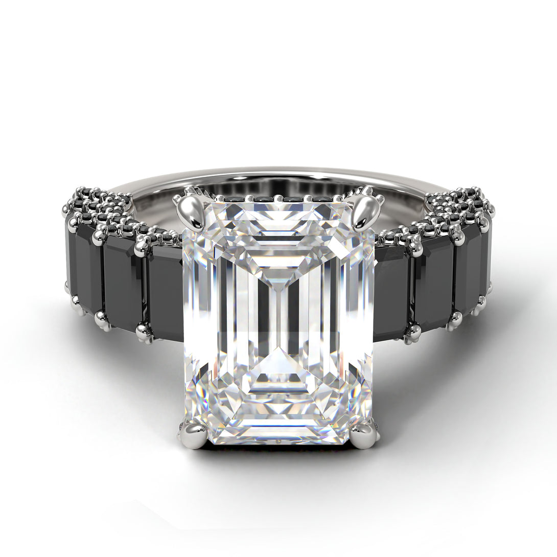 Luxury Emerald Cut Diamond Engagement Ring - Nadia No. 33