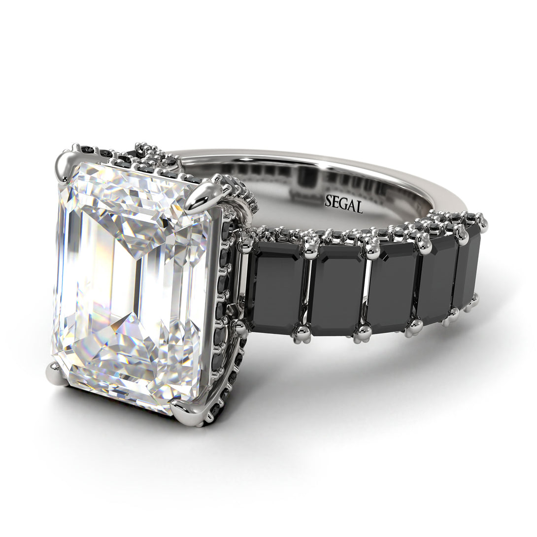 Luxury Emerald Cut Diamond Engagement Ring - Nadia No. 33