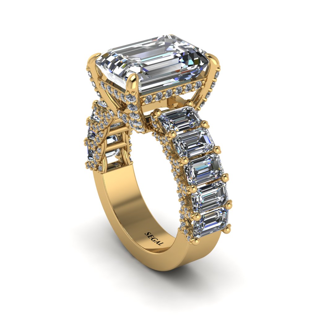 Luxury Emerald Cut Diamond Engagement Ring - Nadia No. 1
