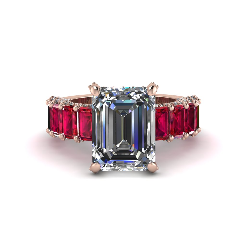 Luxury Emerald Cut Diamond Engagement Ring - Nadia No. 47