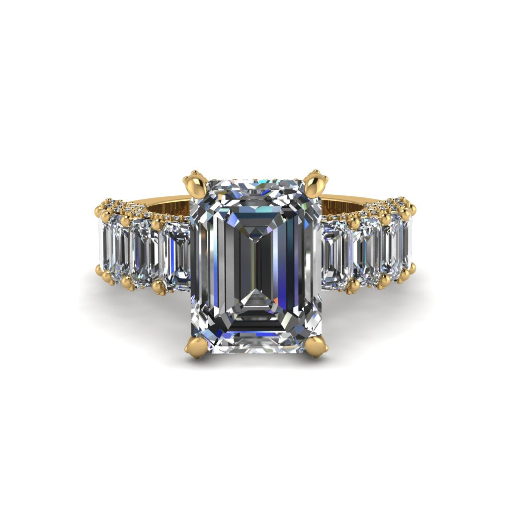 Luxury Emerald Cut Diamond Engagement Ring - Nadia No. 1