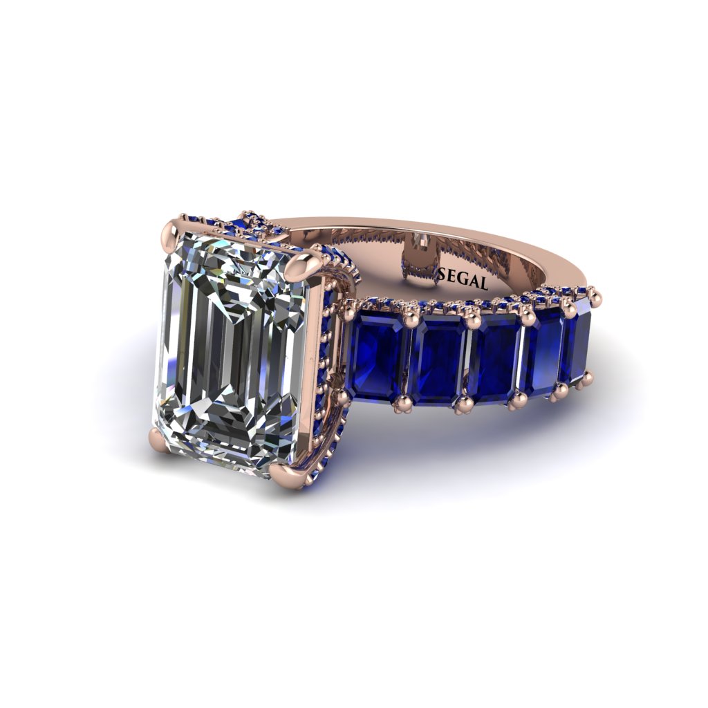 Luxury Emerald Cut Diamond Engagement Ring - Nadia No. 62