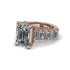 Luxury Emerald Cut Diamond Engagement Ring - Nadia No. 2