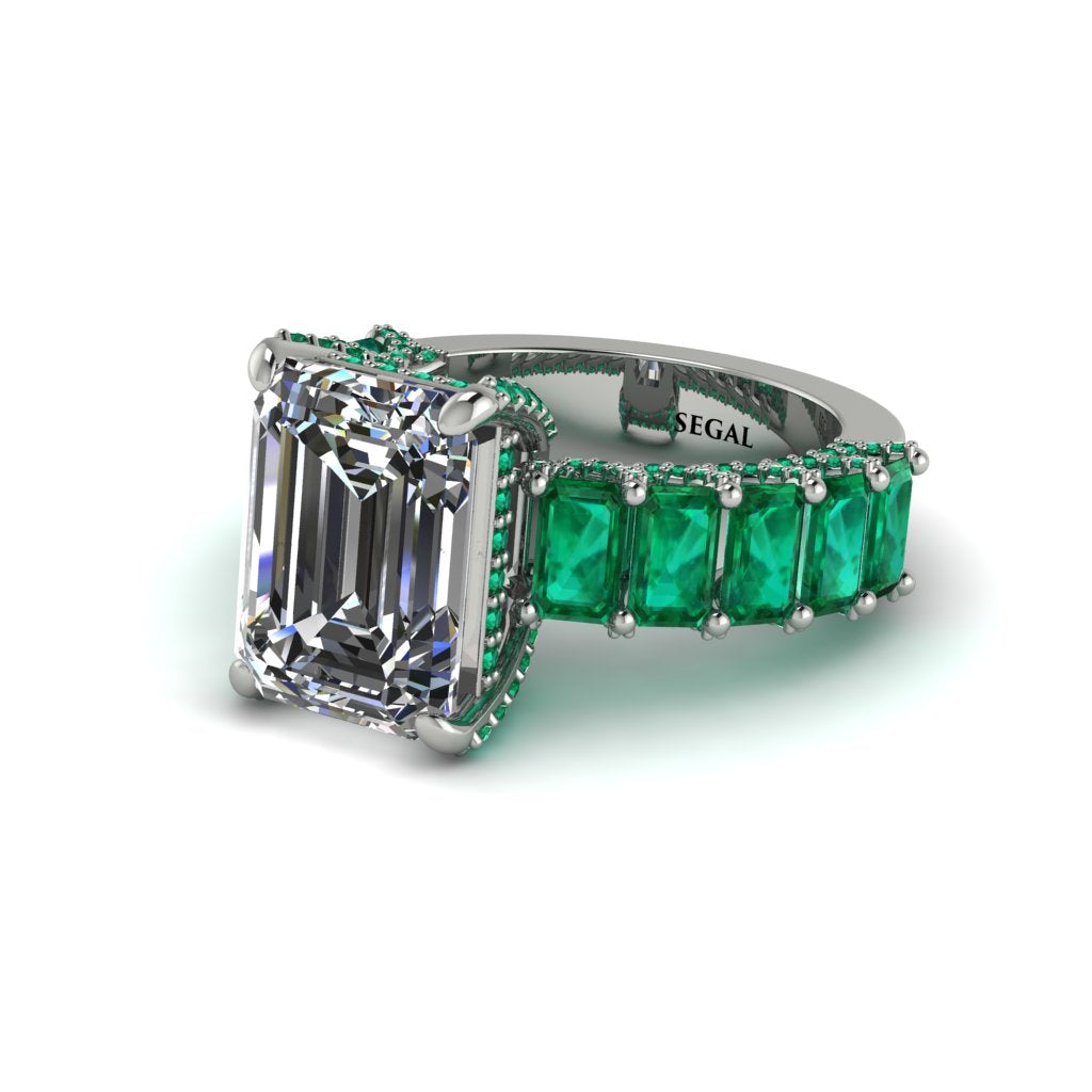 Luxury Emerald Cut Diamond Engagement Ring - Nadia No. 18