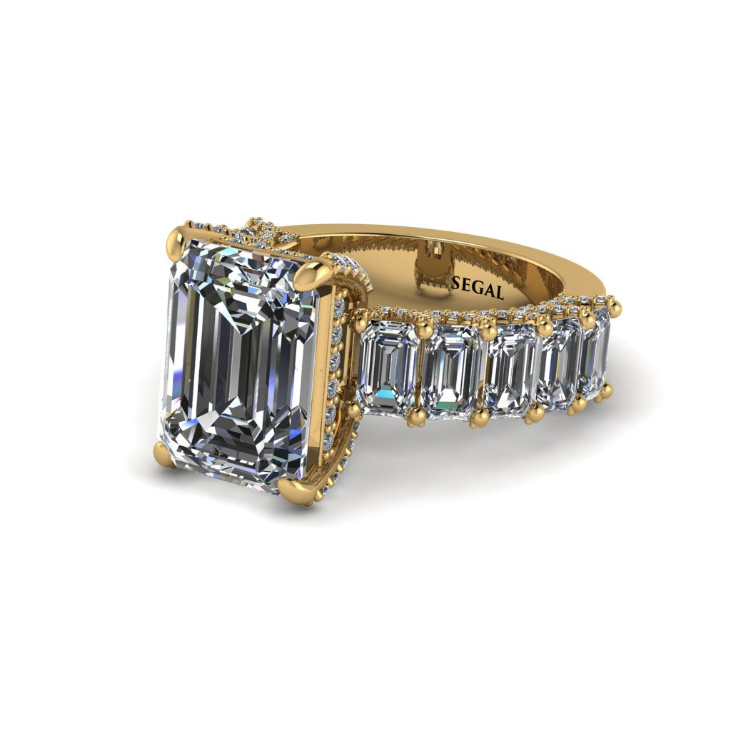 Luxury Emerald Cut Diamond Engagement Ring - Nadia No. 1