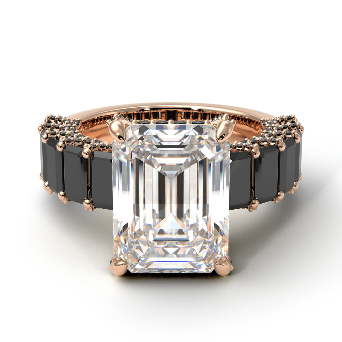 Luxury Emerald Cut Diamond Engagement Ring - Nadia No. 32
