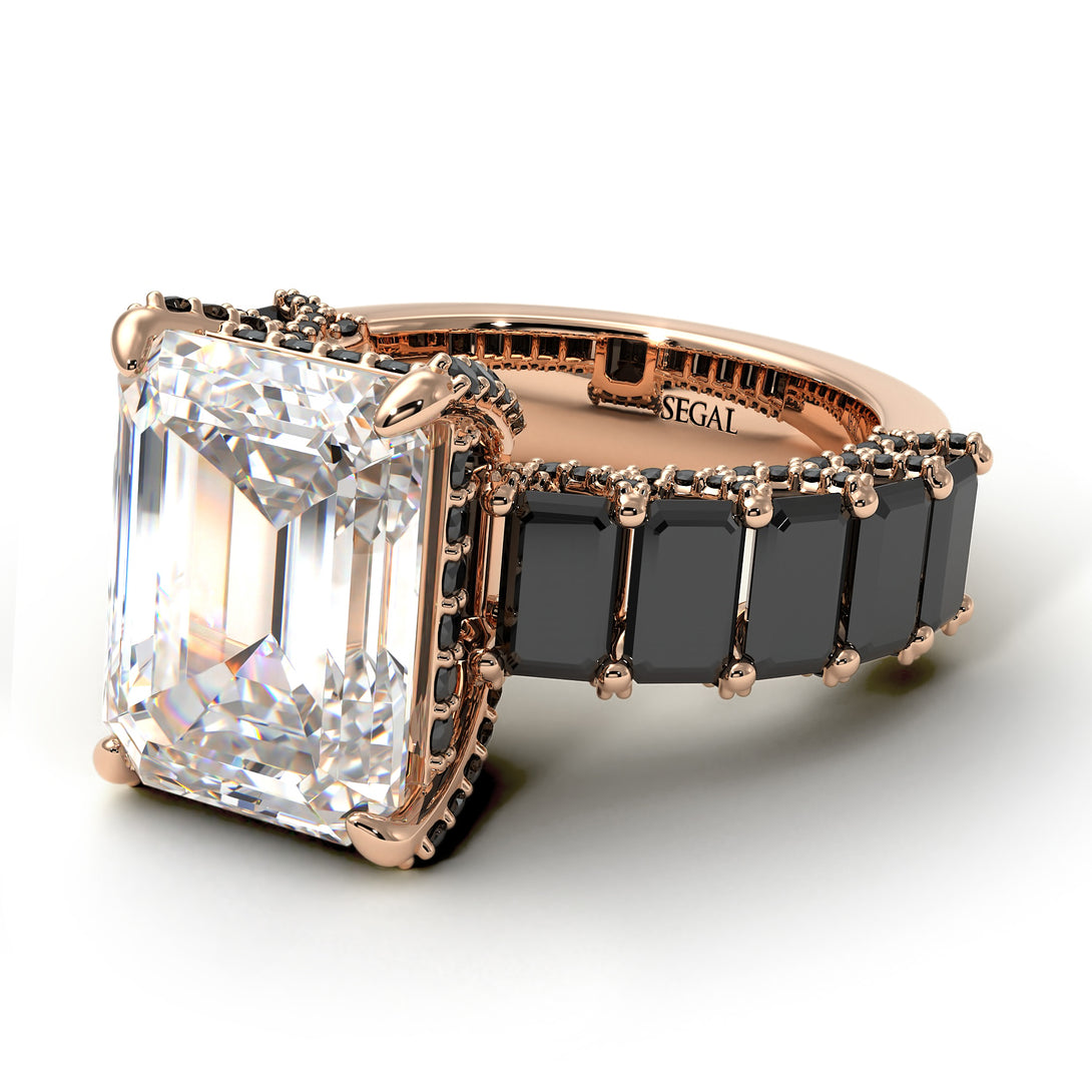 Luxury Emerald Cut Diamond Engagement Ring - Nadia No. 32
