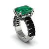 Luxury Emerald Cut Emerald Engagement Ring - Nadia No. 36