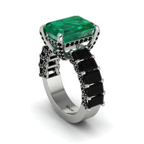 Luxury Emerald Cut Emerald Engagement Ring - Nadia No. 36 image 1