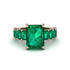 Luxury Emerald Cut Emerald Engagement Ring - Nadia No. 20 image 2