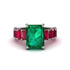 Luxury Emerald Cut Emerald Engagement Ring - Nadia No. 51