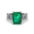 Luxury Emerald Cut Emerald Engagement Ring - Nadia No. 6 image 2