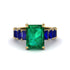 Luxury Emerald Cut Emerald Engagement Ring - Nadia No. 64