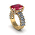 Luxury Emerald Cut Ruby Engagement Ring - Nadia No. 10 image 1