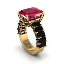 Luxury Emerald Cut Ruby Engagement Ring - Nadia No. 40 image 1