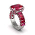 Luxury Emerald Cut Ruby Engagement Ring - Nadia No. 57 image 1