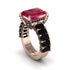 Luxury Emerald Cut Ruby Engagement Ring - Nadia No. 41