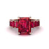 Luxury Emerald Cut Ruby Engagement Ring - Nadia No. 56 image 2