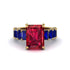 Luxury Emerald Cut Ruby Engagement Ring - Nadia No. 70