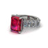Luxury Emerald Cut Ruby Engagement Ring - Nadia No. 12