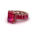 Luxury Emerald Cut Ruby Engagement Ring - Nadia No. 56
