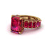 Luxury Emerald Cut Ruby Engagement Ring - Nadia No. 55