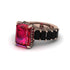 Luxury Emerald Cut Ruby Engagement Ring - Nadia No. 41 image 3