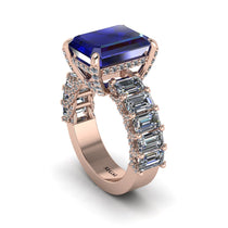 Luxury Emerald Cut Sapphire Engagement Ring - Nadia No. 14 image 1