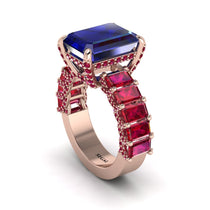 Luxury Emerald Cut Sapphire Engagement Ring - Nadia No. 59 image 1