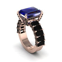 Luxury Emerald Cut Sapphire Engagement Ring - Nadia No. 44 image 1