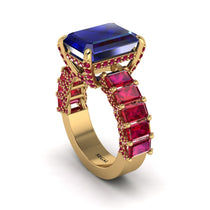 Luxury Emerald Cut Sapphire Engagement Ring - Nadia No. 58 image 1