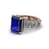 Luxury Emerald Cut Sapphire Engagement Ring - Nadia No. 14