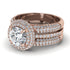 Diamond Halo Luxury Pave Engagement Ring - Sierra No. 2