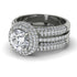 Diamond Halo Luxury Pave Engagement Ring - Sierra No. 3 image 2