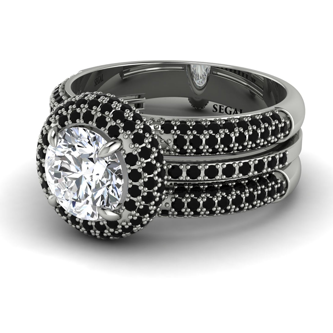 Diamond Halo Luxury Pave Engagement Ring - Sierra No. 33