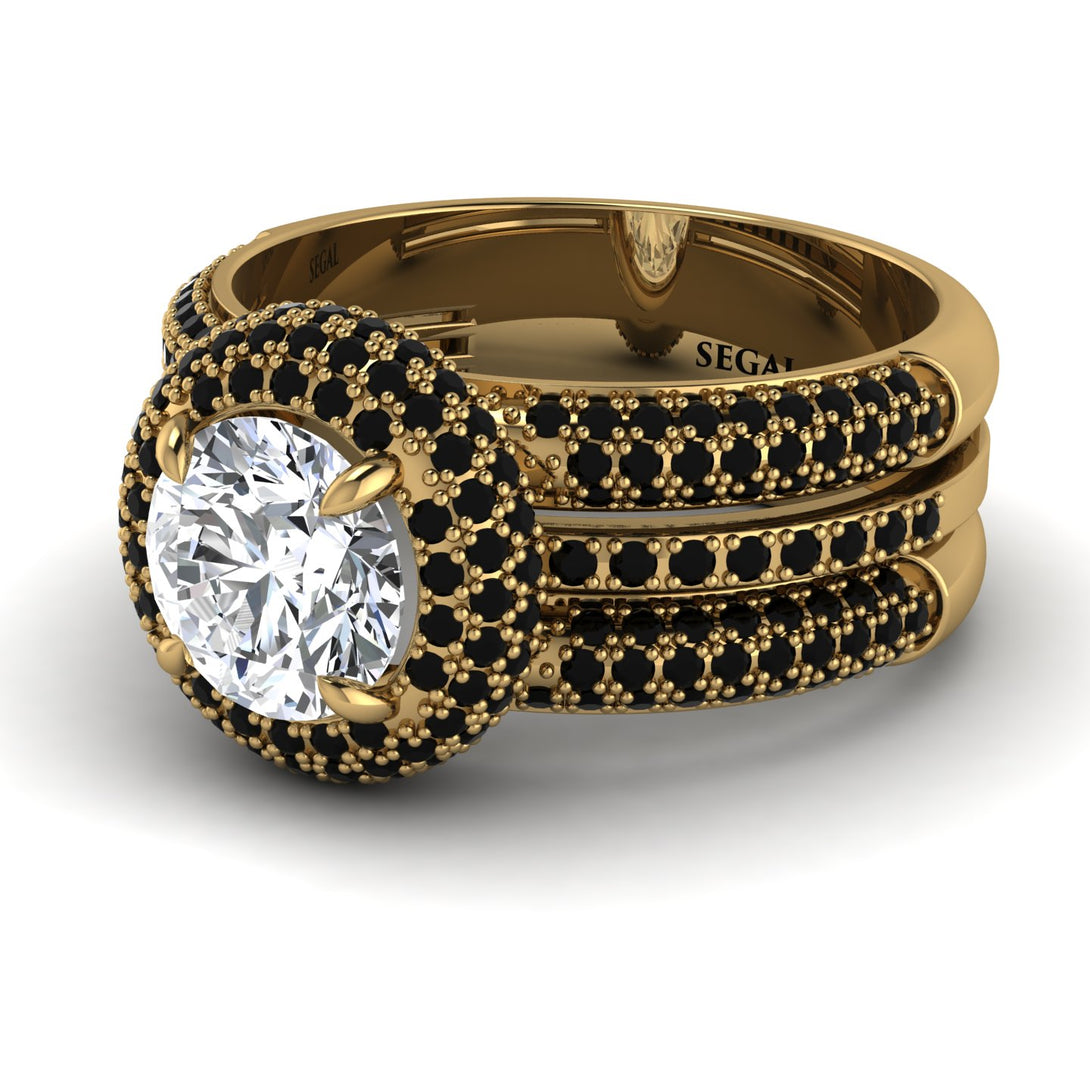 Diamond Halo Luxury Pave Engagement Ring - Sierra No. 31