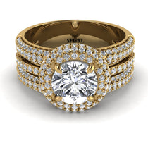 Diamond Halo Luxury Pave Engagement Ring - Sierra No. 1 image 1