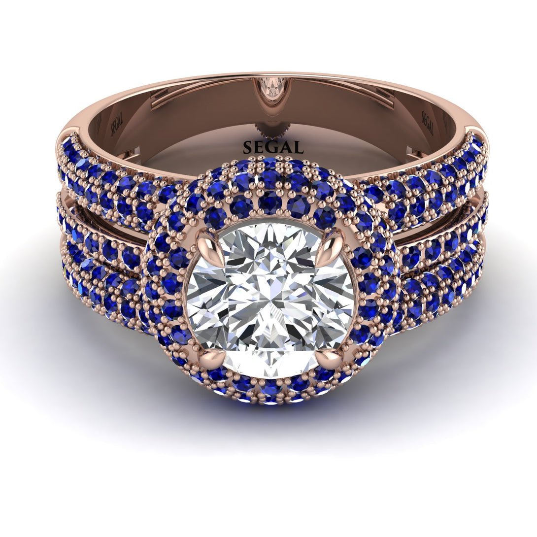 Diamond Halo Luxury Pave Engagement Ring - Sierra No. 62