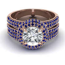 Diamond Halo Luxury Pave Engagement Ring - Sierra No. 62 image 1