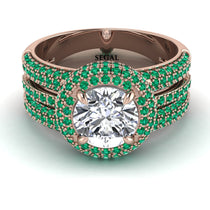 Diamond Halo Luxury Pave Engagement Ring - Sierra No. 17 image 1