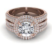 Diamond Halo Luxury Pave Engagement Ring - Sierra No. 2 image 1