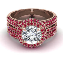 Diamond Halo Luxury Pave Engagement Ring - Sierra No. 47 image 1