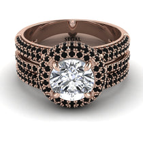Diamond Halo Luxury Pave Engagement Ring - Sierra No. 32 image 1
