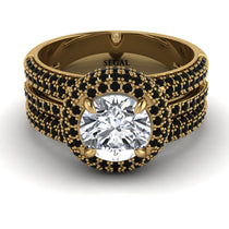 Diamond Halo Luxury Pave Engagement Ring - Sierra No. 31 image 1