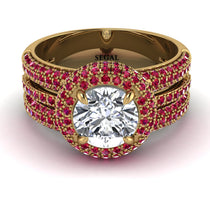 Diamond Halo Luxury Pave Engagement Ring - Sierra No. 46 image 1